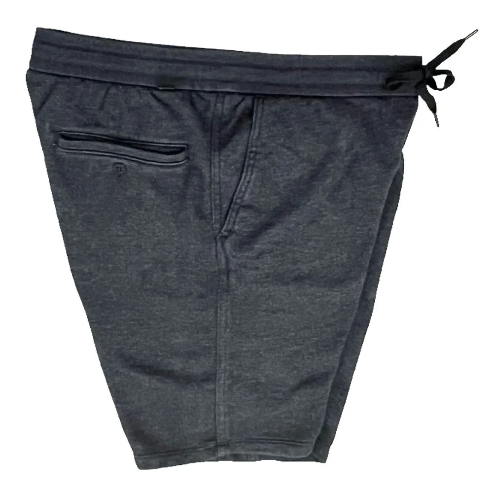 LEVIS BLACK DRAWSTRING ELASTIC WAIST SWEAT SHORTS - BLANK BLACK TAB